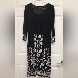 Black and White Geometric Dress